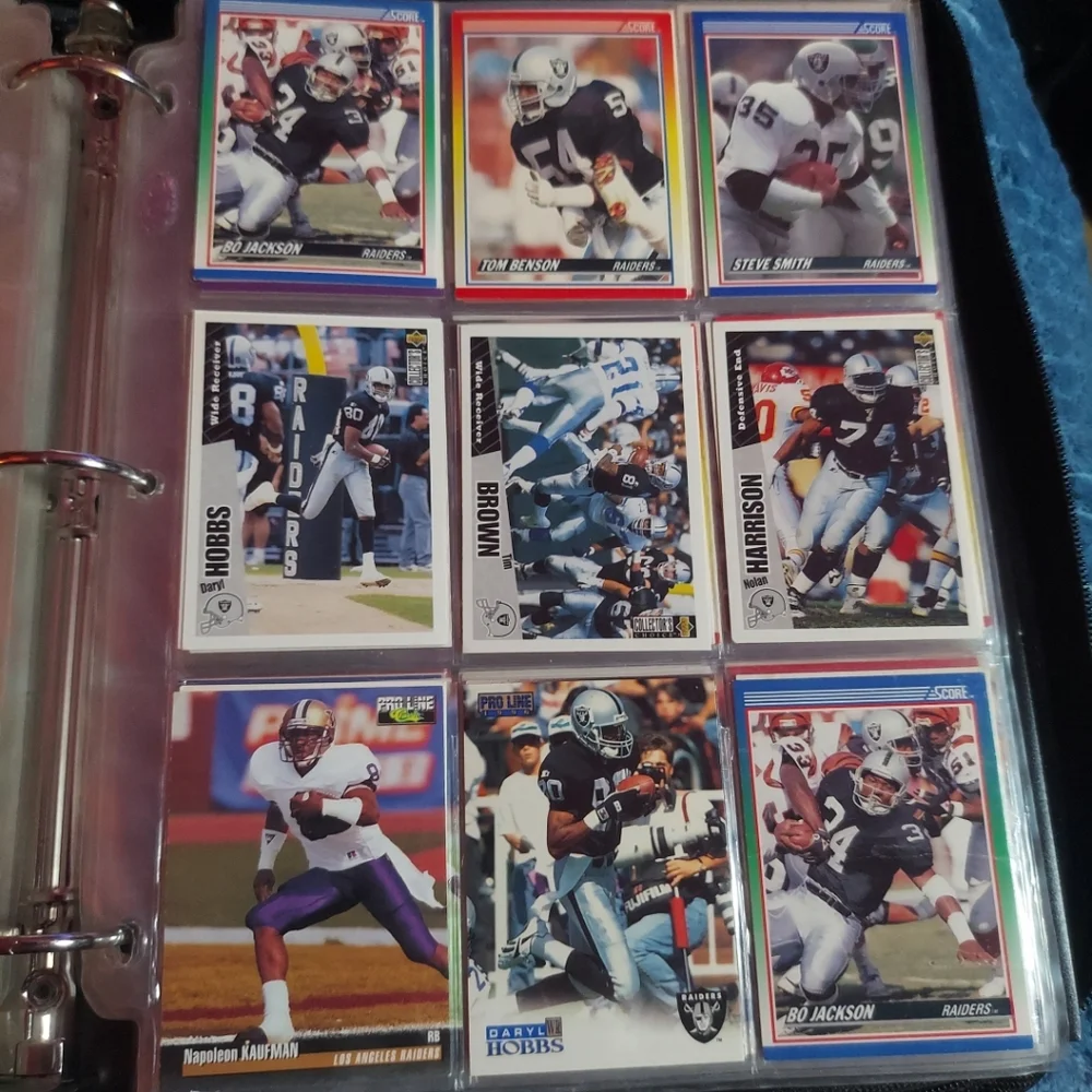 Pro Line/Ground Force Football Cards In Binder 600 Cards